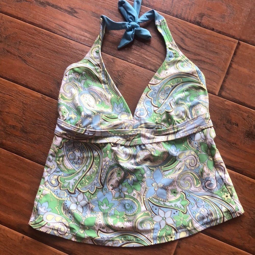 Athleta Pastel Paisley Tankini Top - Size 38C/36D/34DD